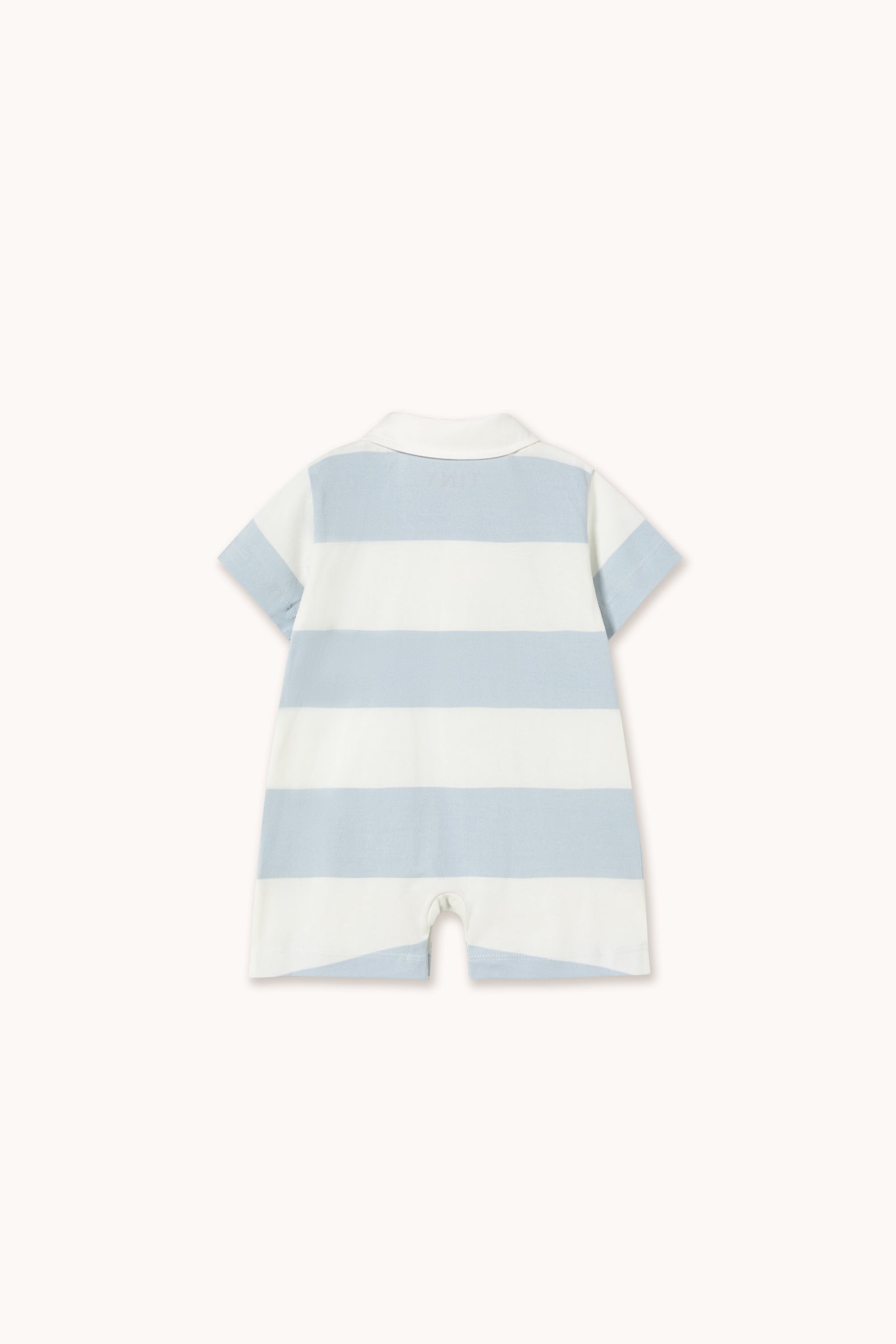 Stripes Knit Polo One-Piece