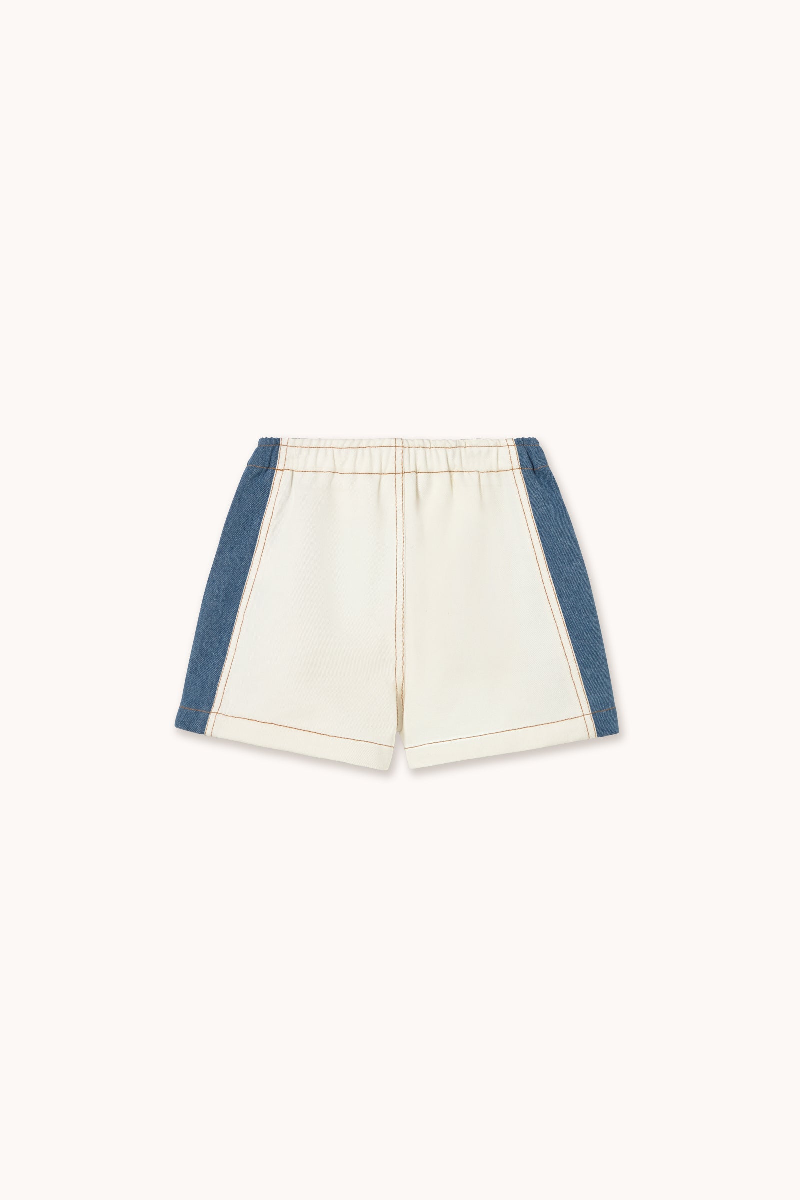 Color Block Denim Short