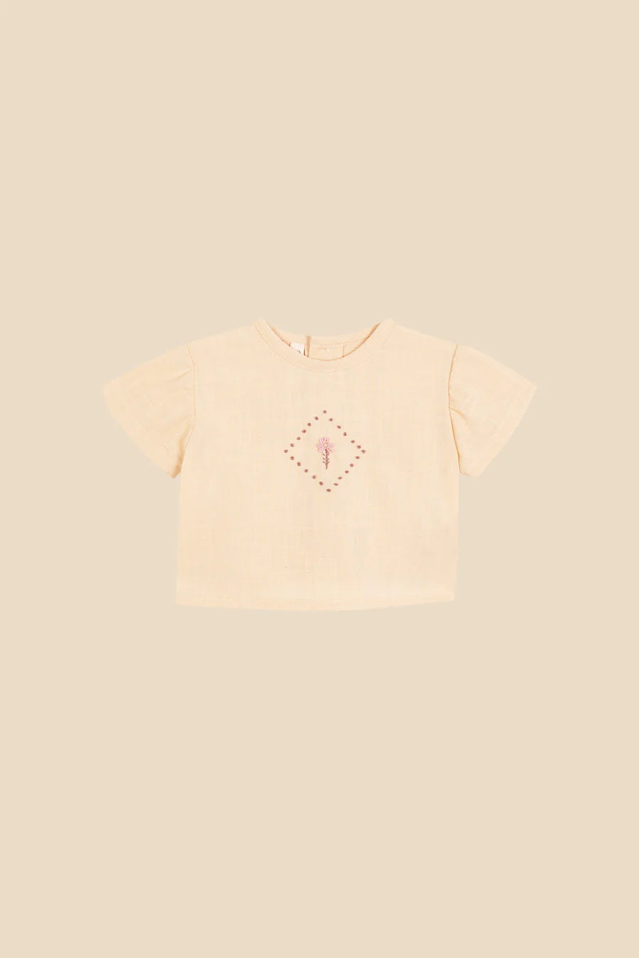 Sand embroidered shirt