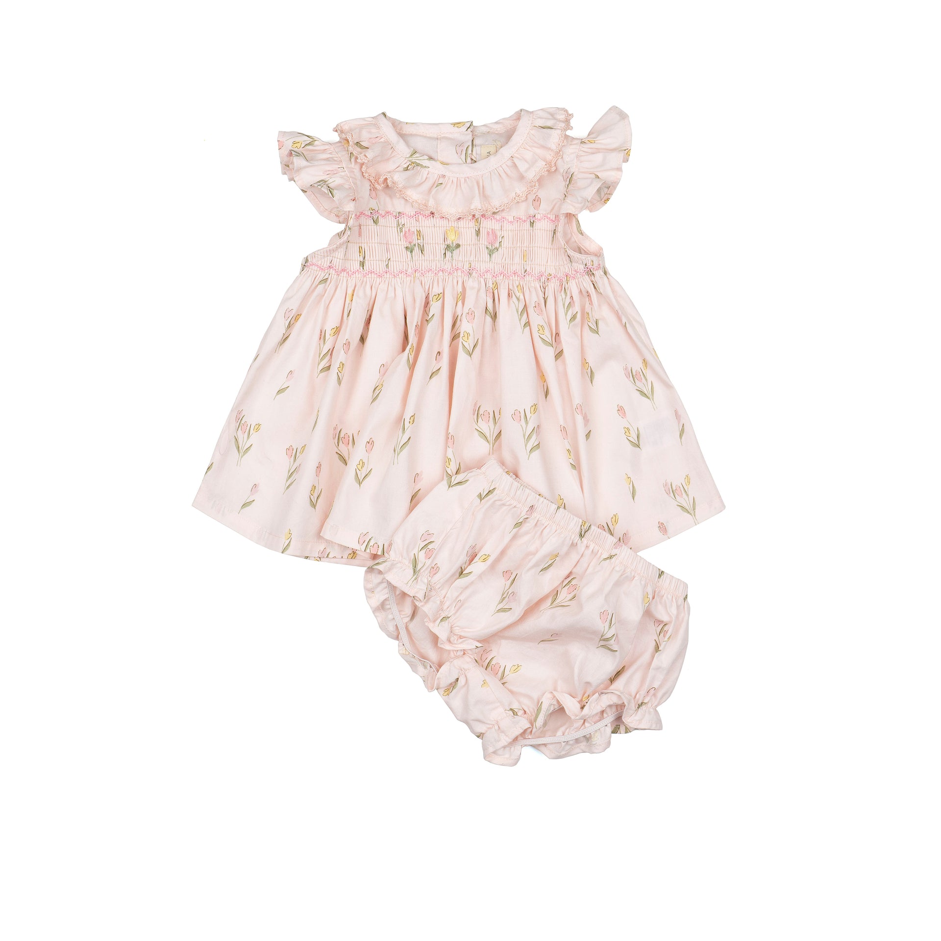 Smock Flutter Set Dancing Tulips - Pima Cotton