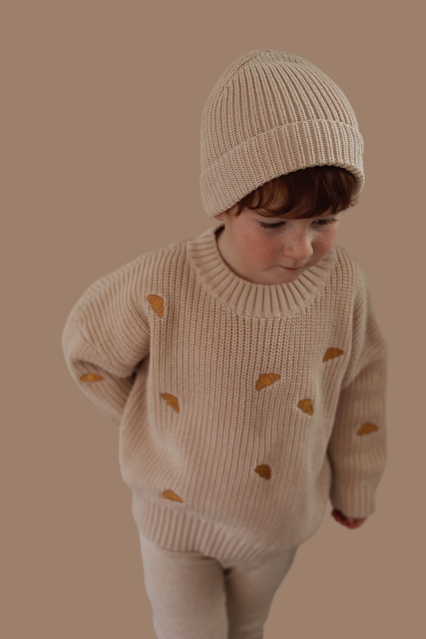 NARBONNE knit w. embroidered croissants