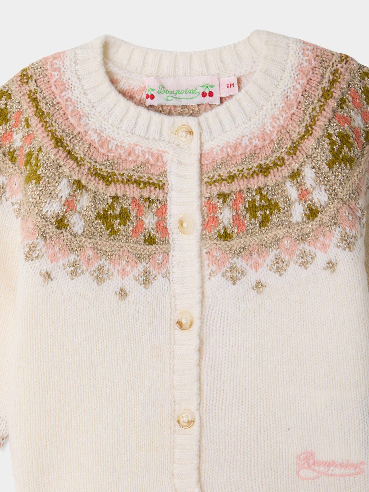 Maylia baby cardigan with jacquard print