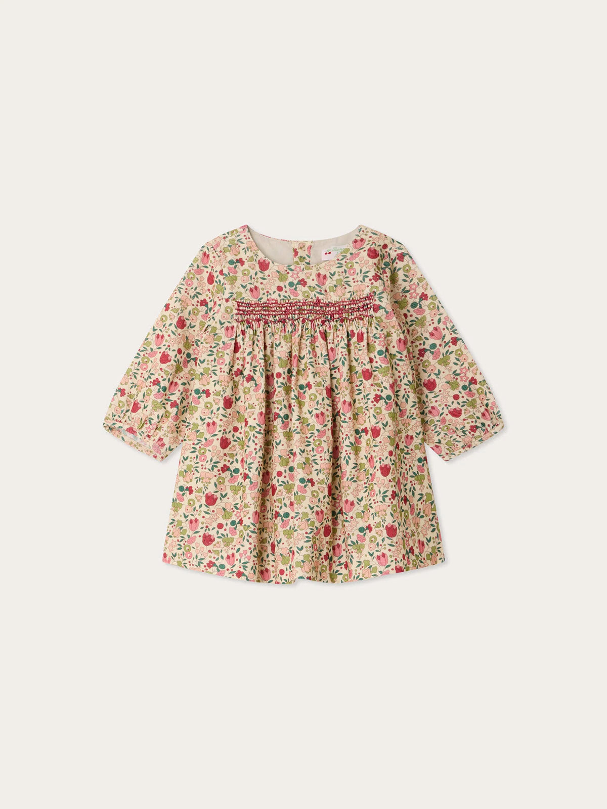 Félicie baby dress with smocking and hand embroidery