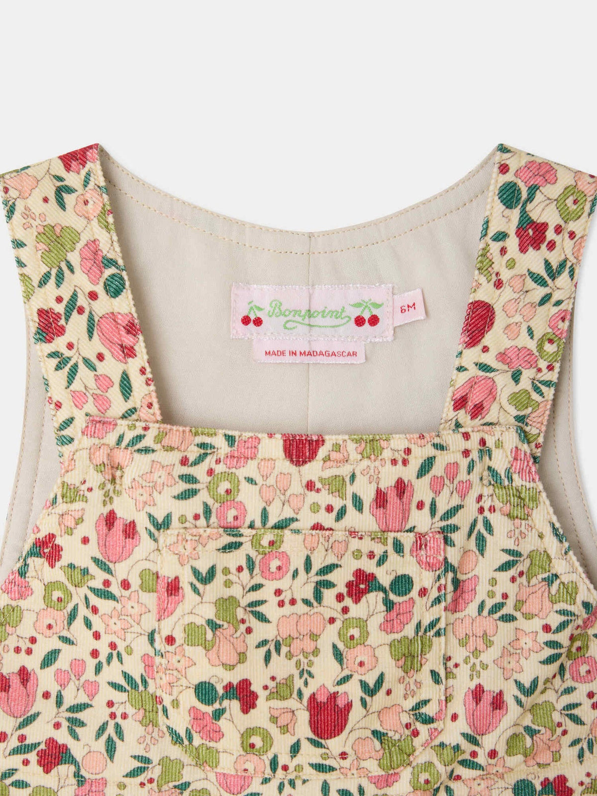 Malexandre baby dungarees in Liberty fabric in organic cotton