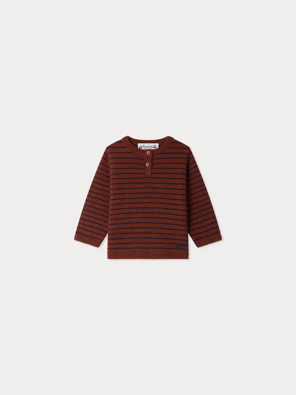 Boum baby sweater with stripes in wool