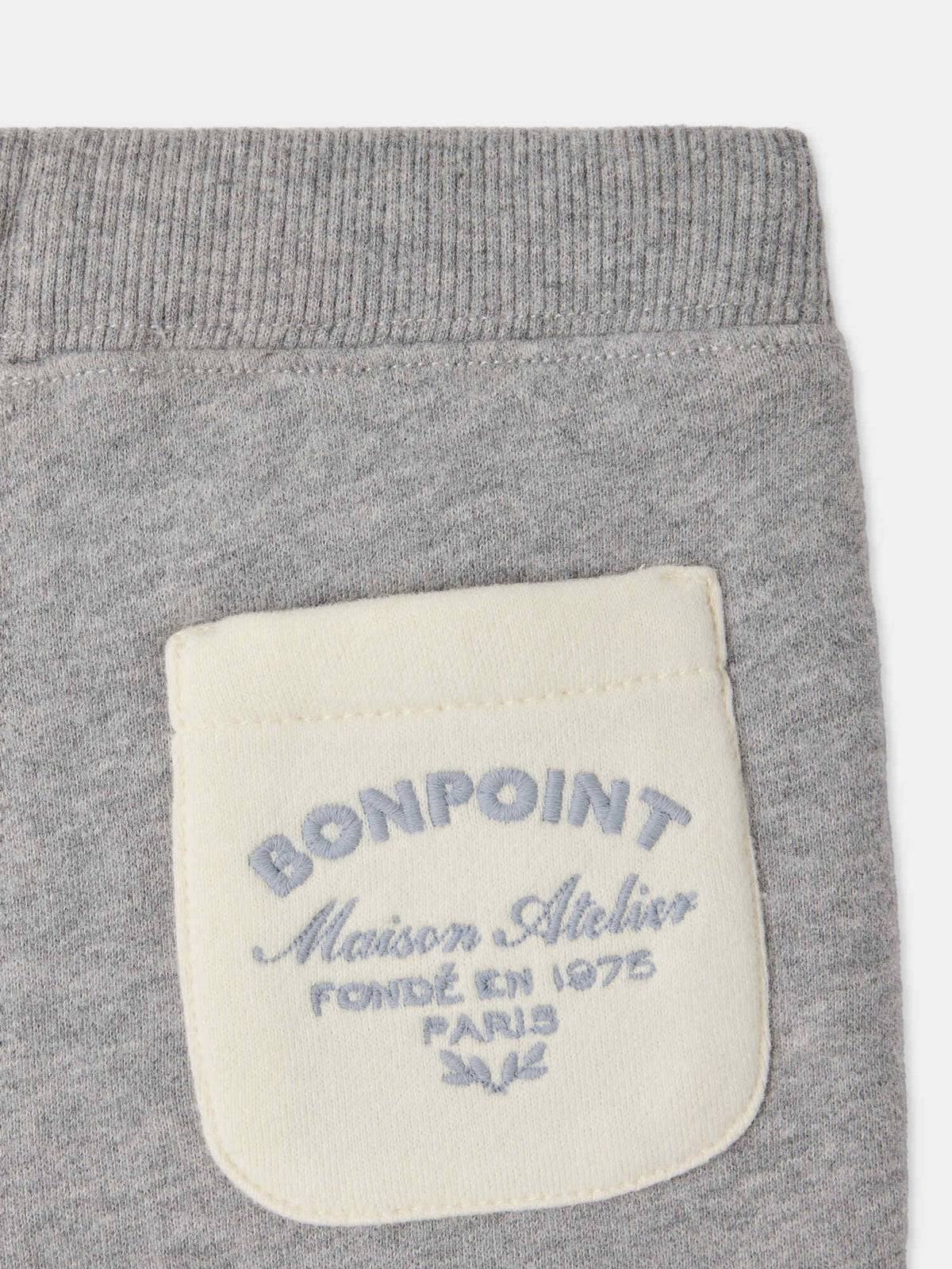 Bambo grey baby joggers in organic cotton