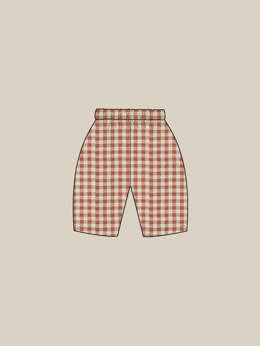 Paprika Gingham Carrot Pants