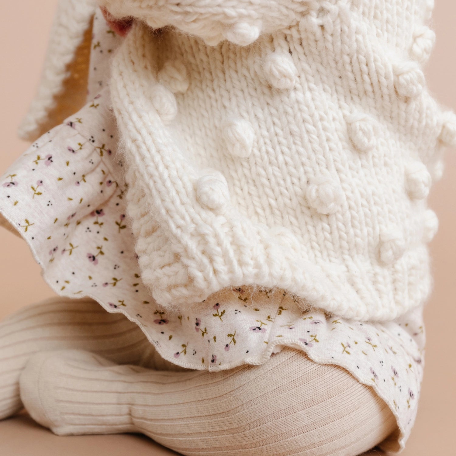 The Blueberry Hill Cotton Tights, Oat image 1