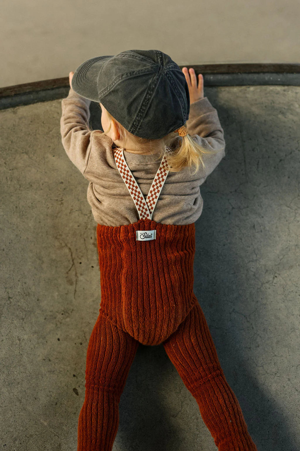 Silly Silas Granny Teddy Footless Tights - Cinnamon Checked image 1