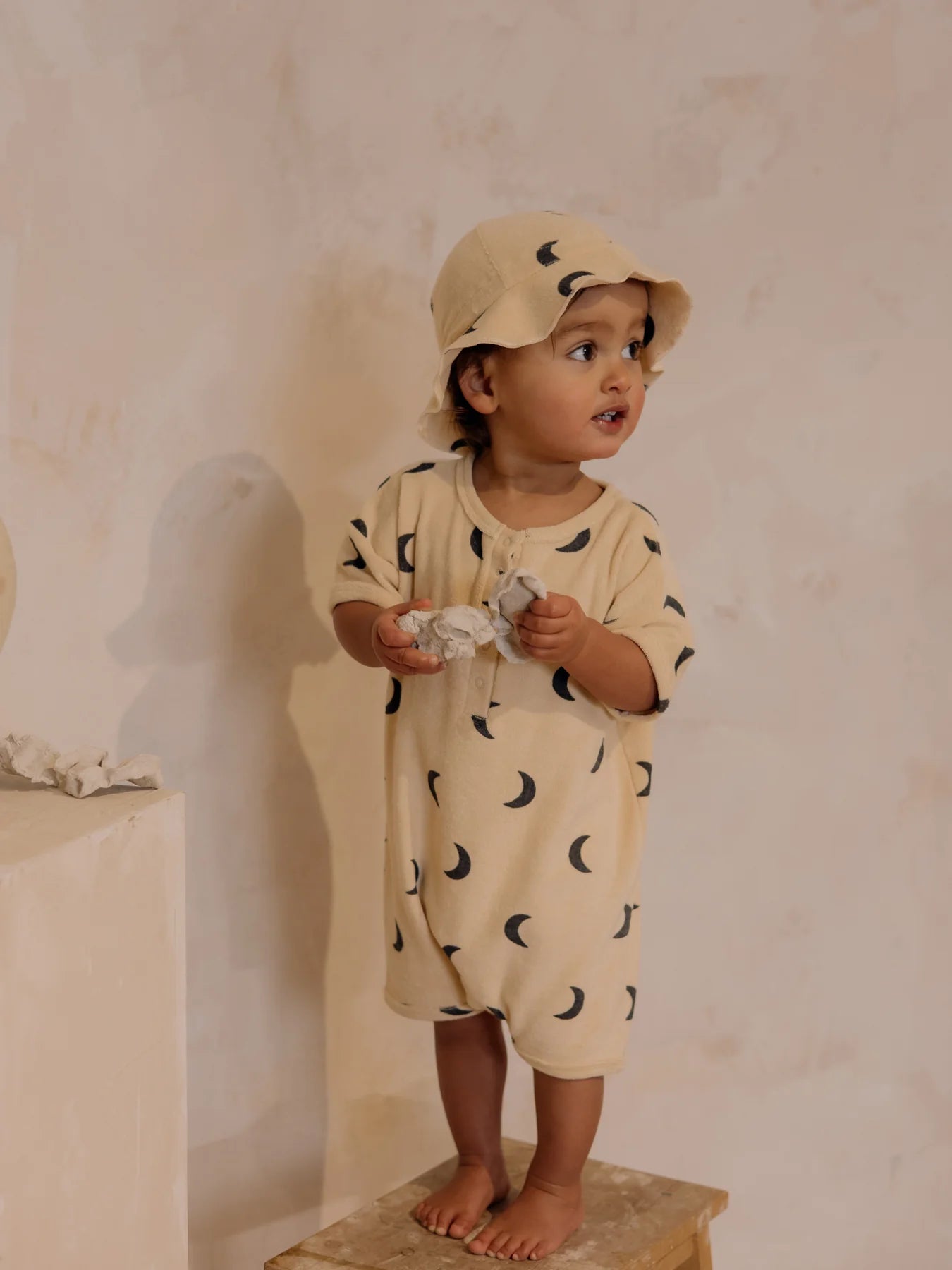 Organic Zoo Pebble Midnight Terry Beach Romper image 1