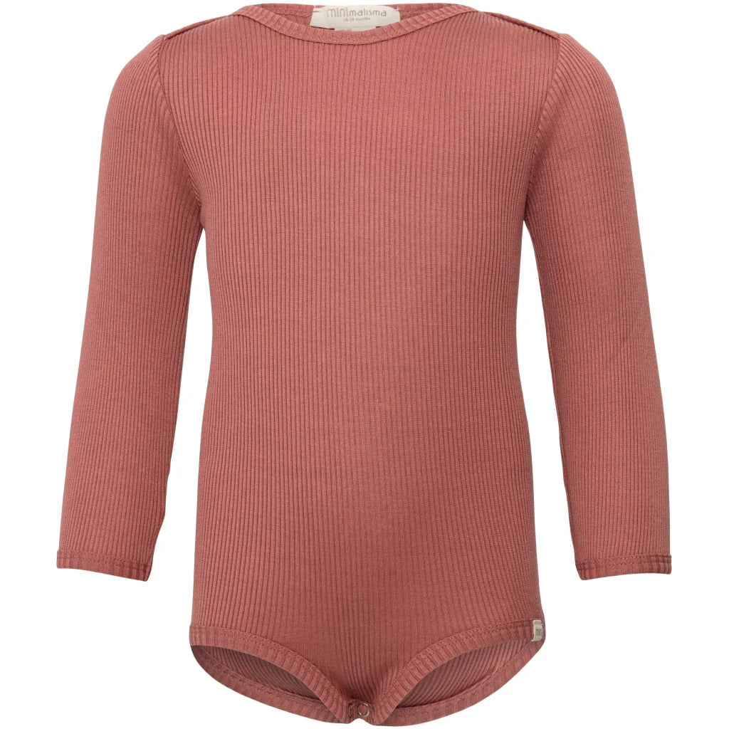 Minimalisma Bono Silk and Cotton bodysuit - Antique Red image 0