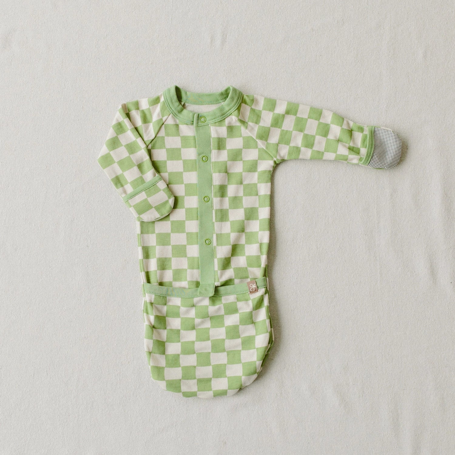 goumikids 24 Hour Convertible Sleeper Baby Gown - Cabana Green image 0