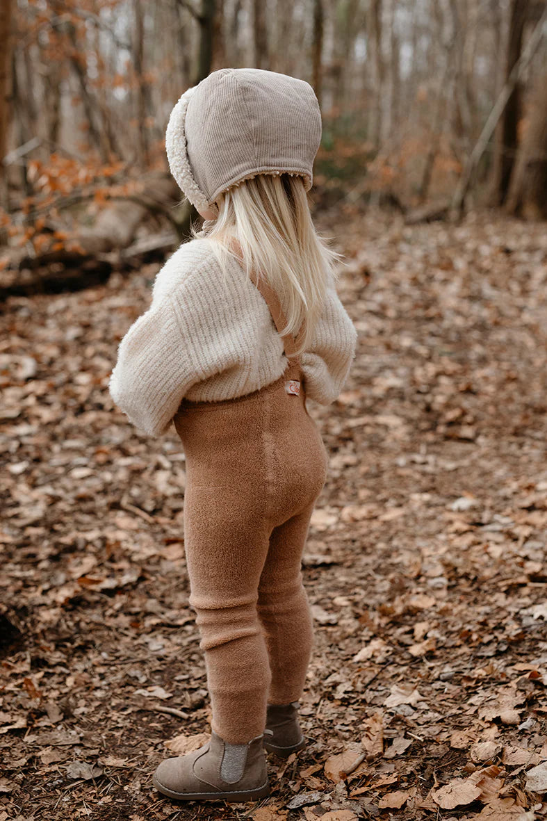 Silly Silas Teddy Footed Tights - Light Brown image 3