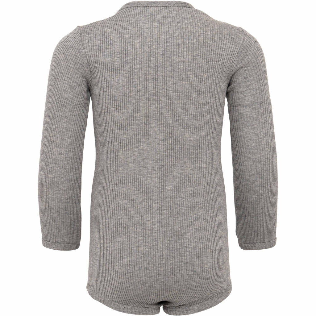 Minimalisma Bono Silk and Cotton bodysuit - Grey Melange image 1