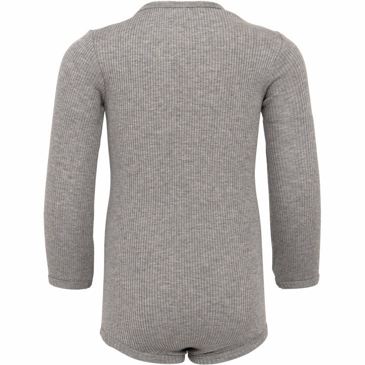 Minimalisma Bono Silk and Cotton bodysuit - Grey Melange image 1