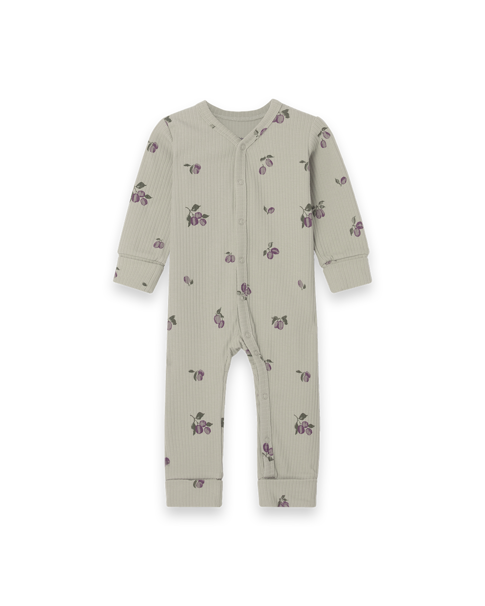 Garbo&Friends Rib Jersey Onesie - Prune Green image 0