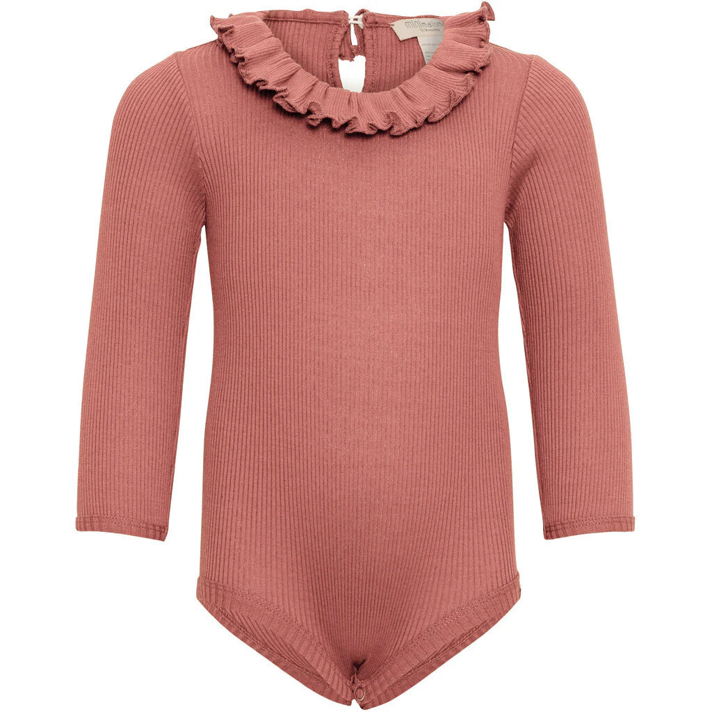 Minimalisma Beauty Silk and Cotton bodysuit - Antique Red image 0