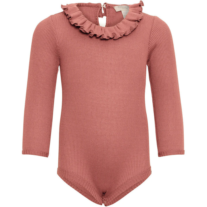 Minimalisma Beauty Silk and Cotton bodysuit - Antique Red image 0