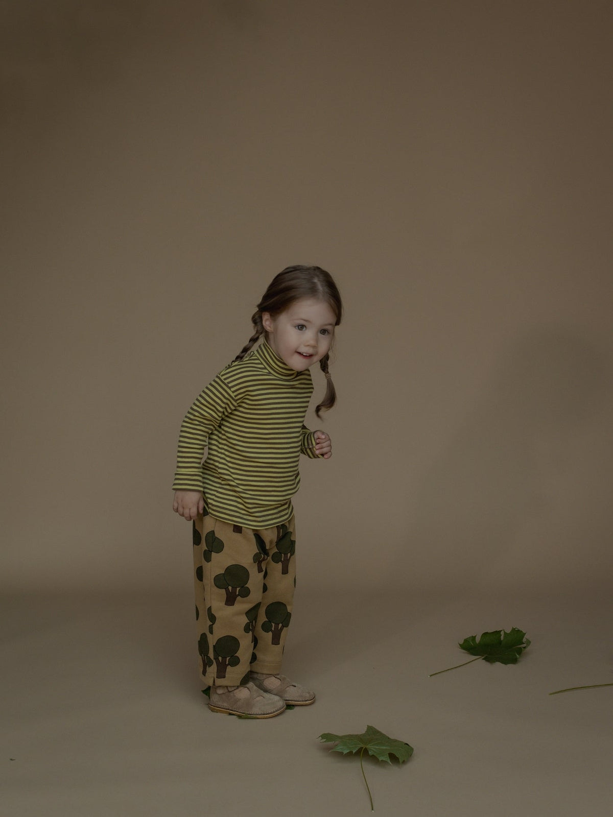 Chicory Stripes Turtle Neck Top