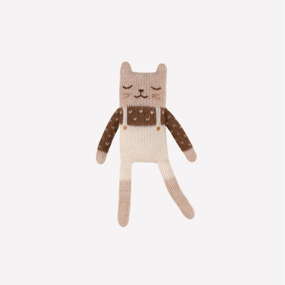 Main Sauvage Kitten knit toy | ecru overalls image 0