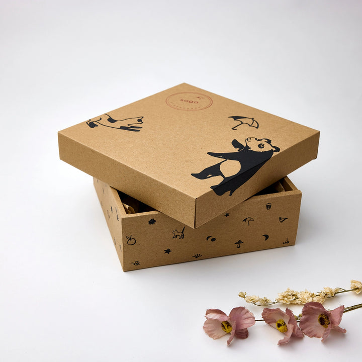 Saga Copenhagen Embroidered Wonder Gift Box - Blueberry On Tahin image 4