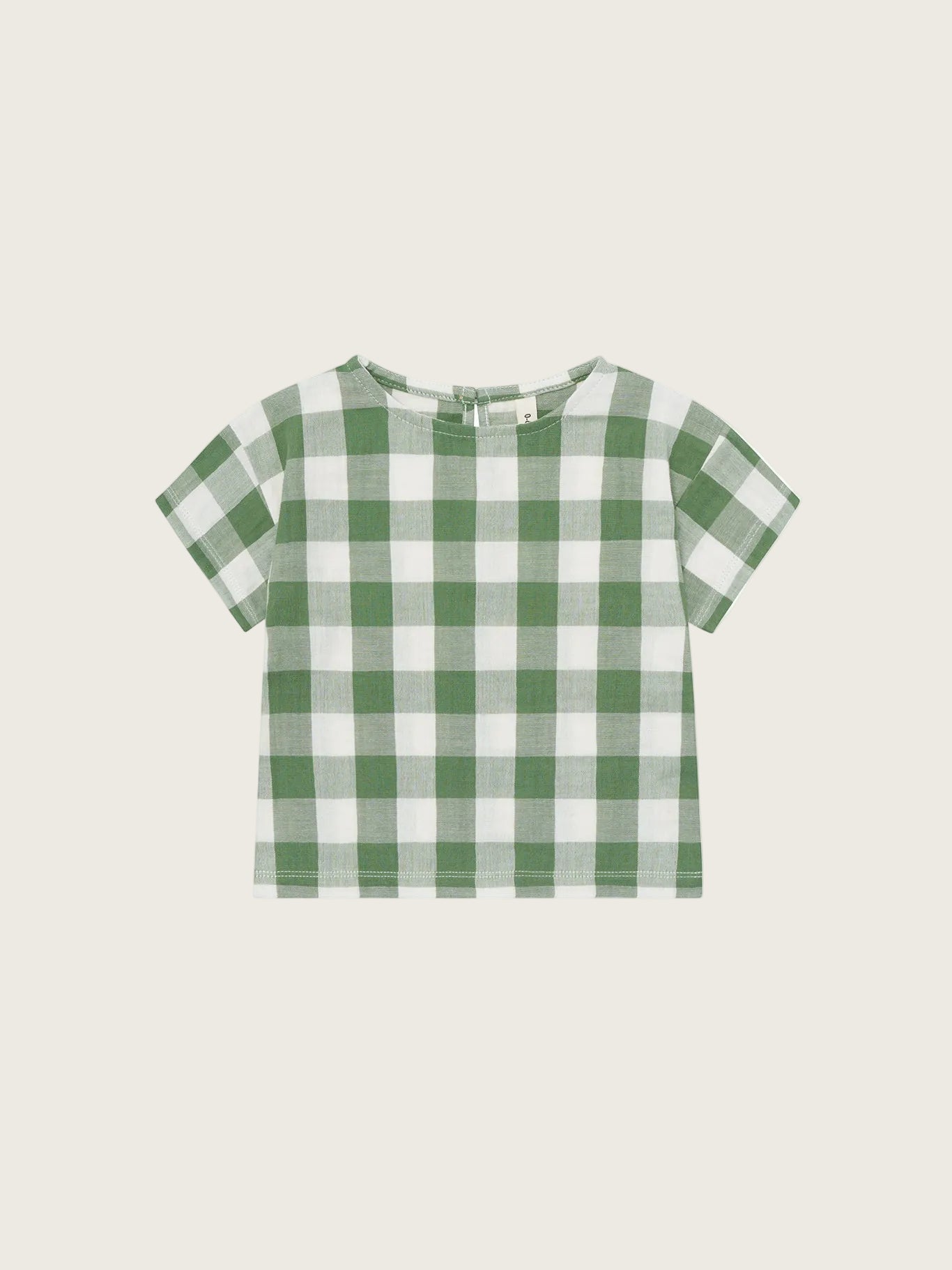 Dill Gingham Boxy T-Shirt