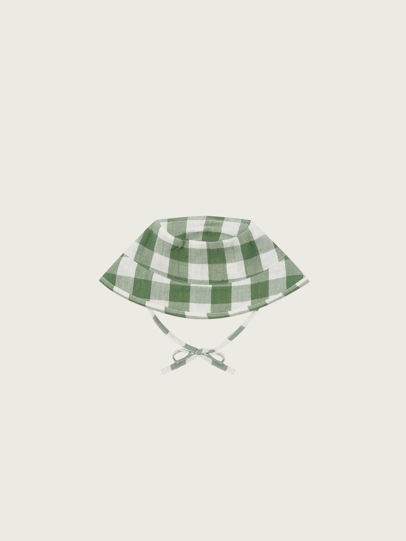 Dill Gingham Bucket Sun Hat