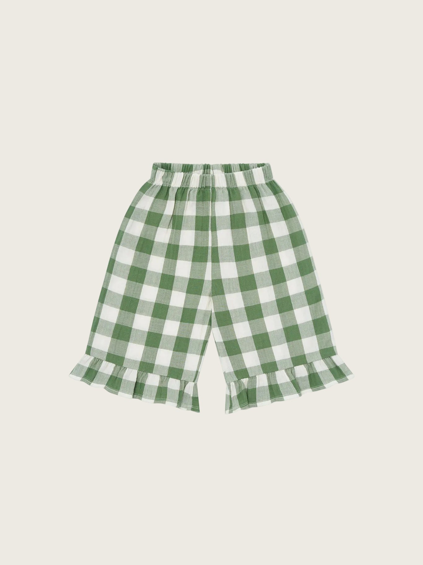 Dill Gingham Frill Culottes