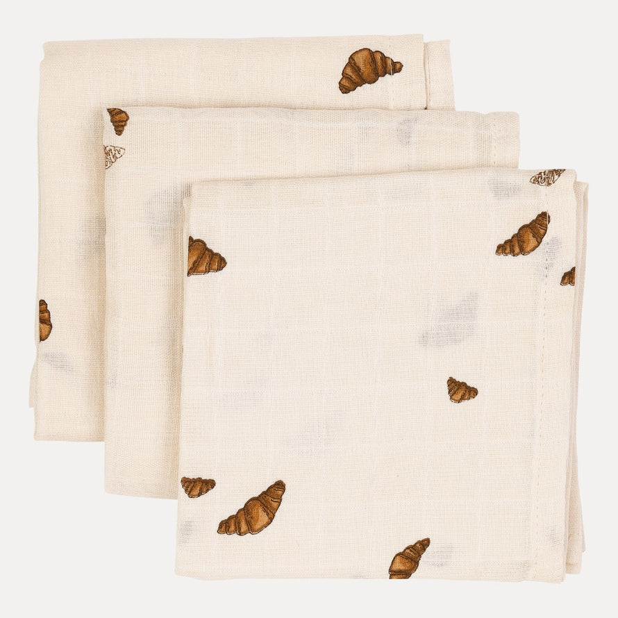 VACVAC Mini Croissant Muslin Cloth, 3 pack image 1