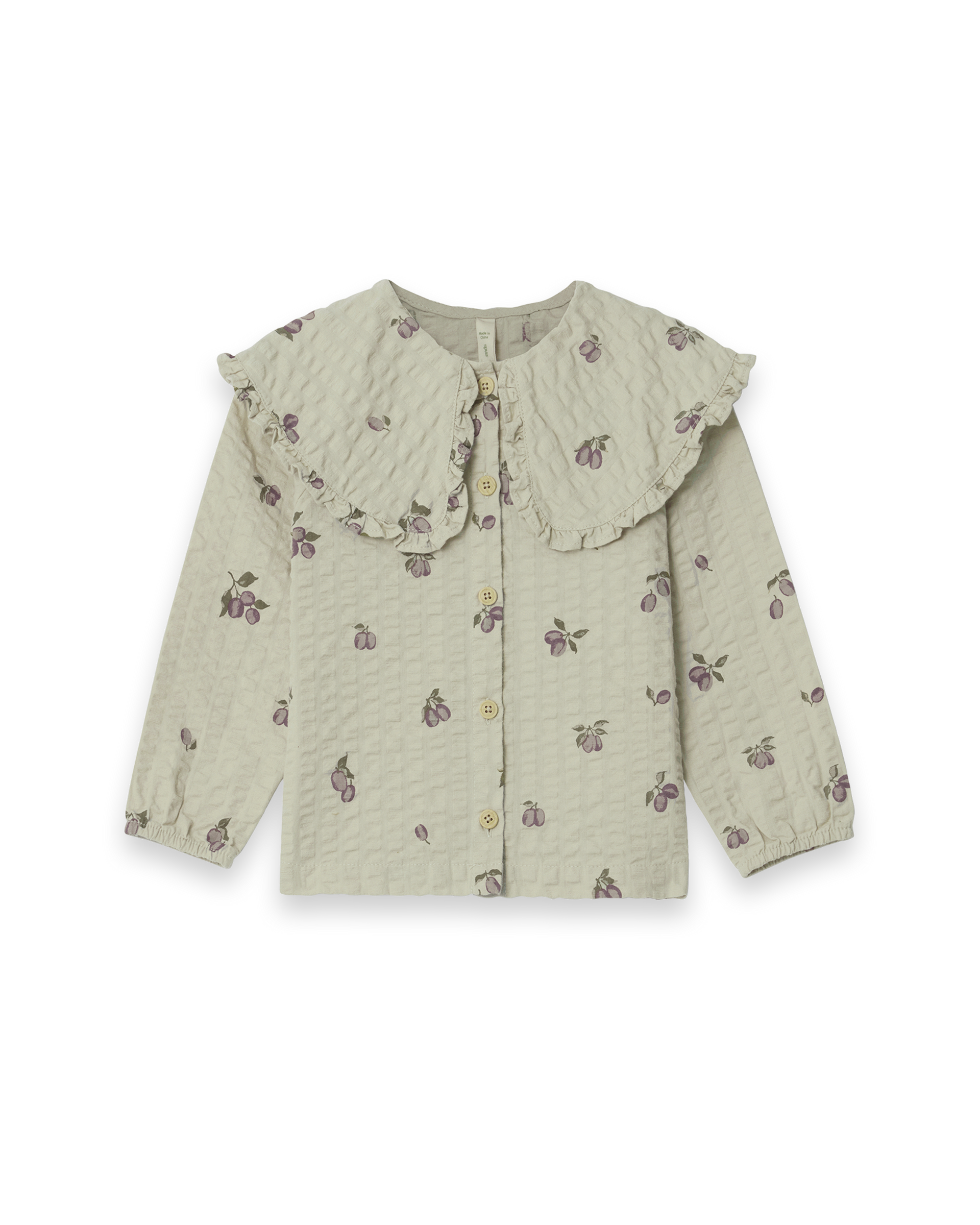 Garbo&Friends Seersucker LS Blouse - Prune Green image 0