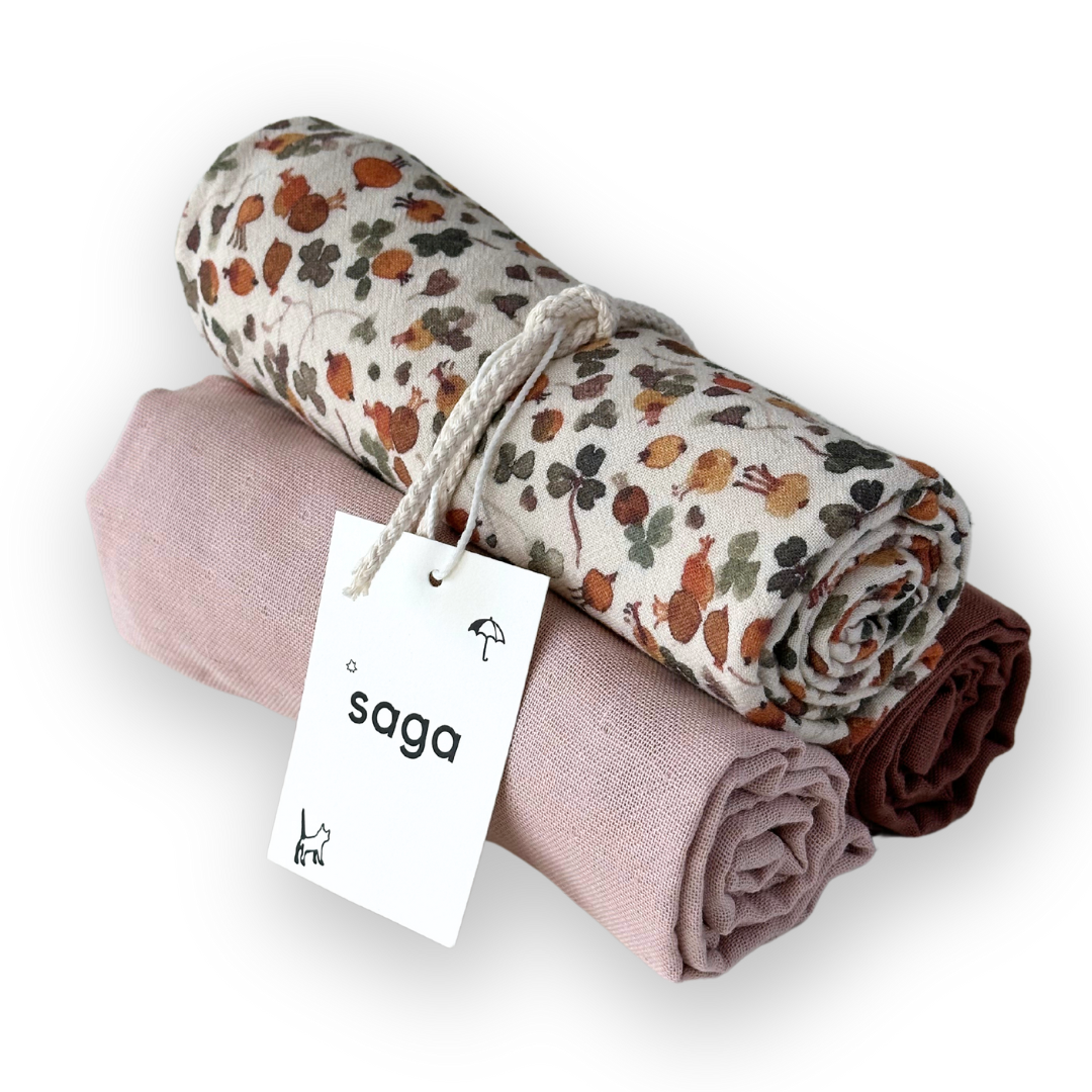 Saga Copenhagen Muslin Cloths Set, 3 pack image 0