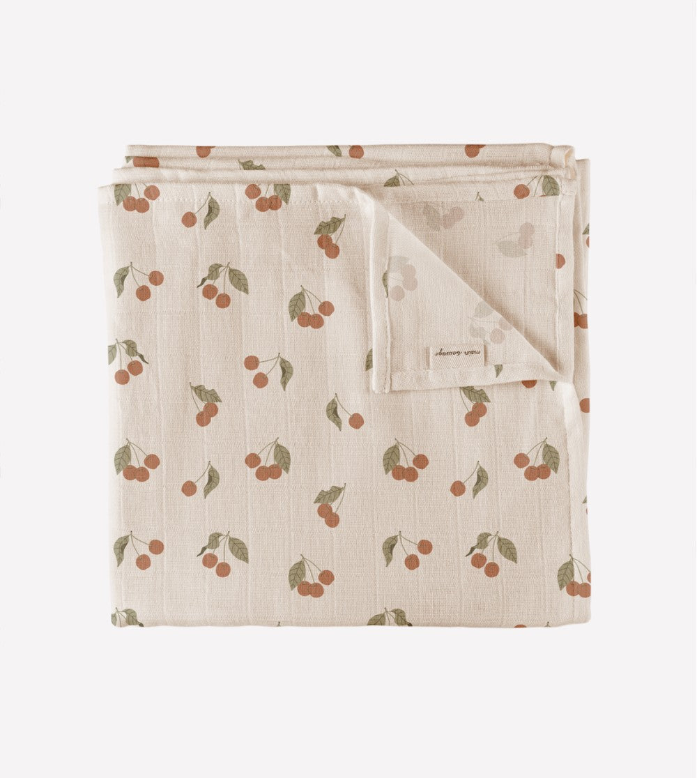 Main Sauvage Muslin swaddle blanket | cherry image 0