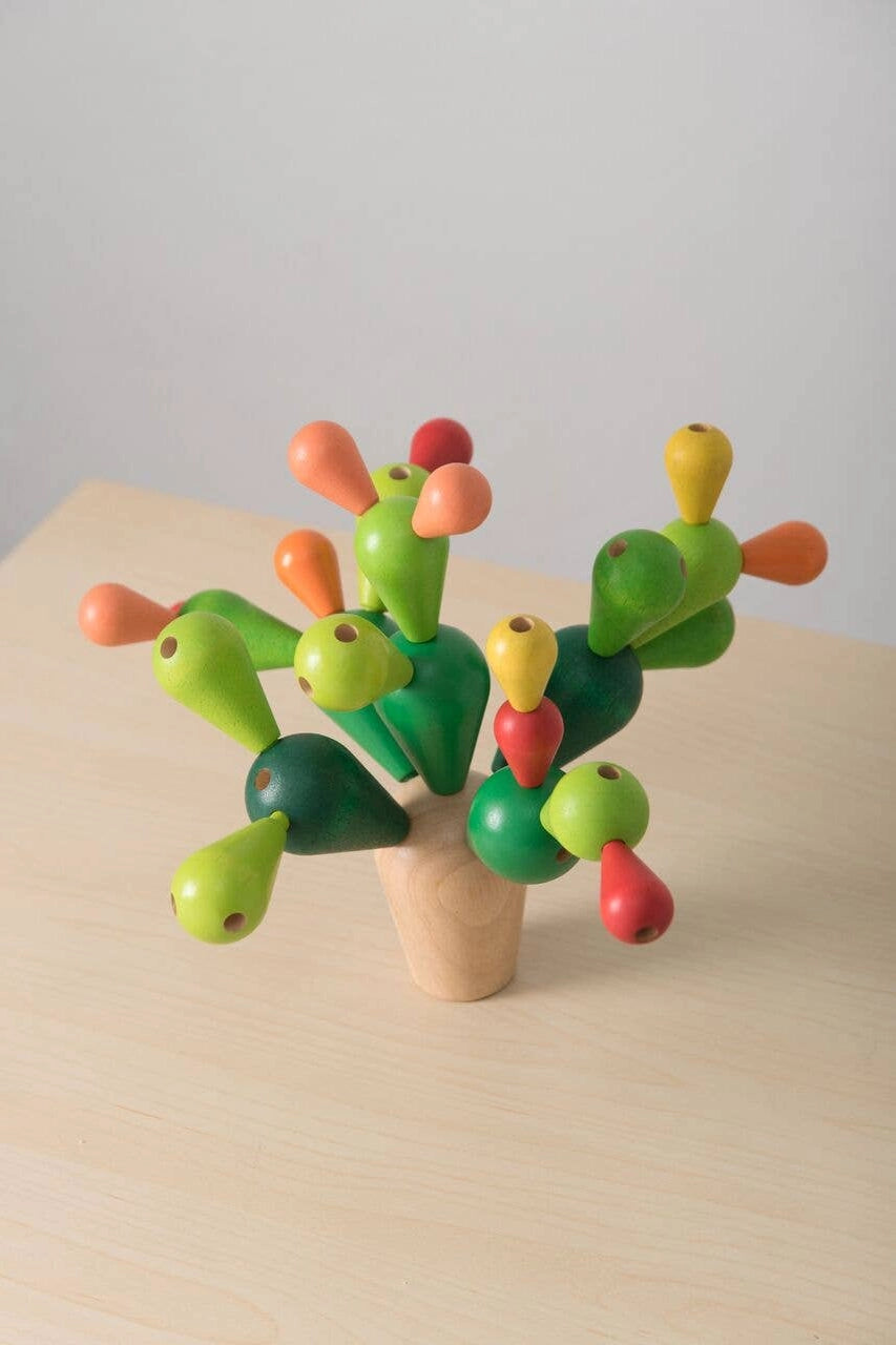 PlanToys Balancing Cactus Wood Toy image 1