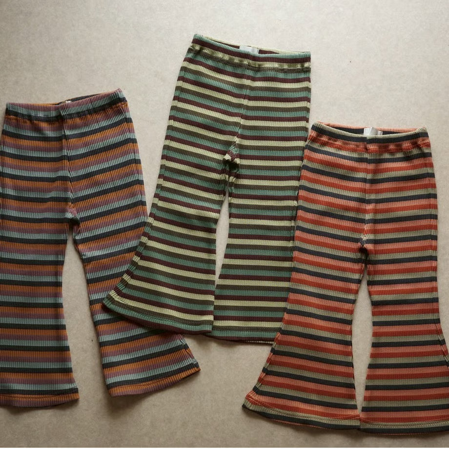 Retro Border Rib Pants / 3 colors