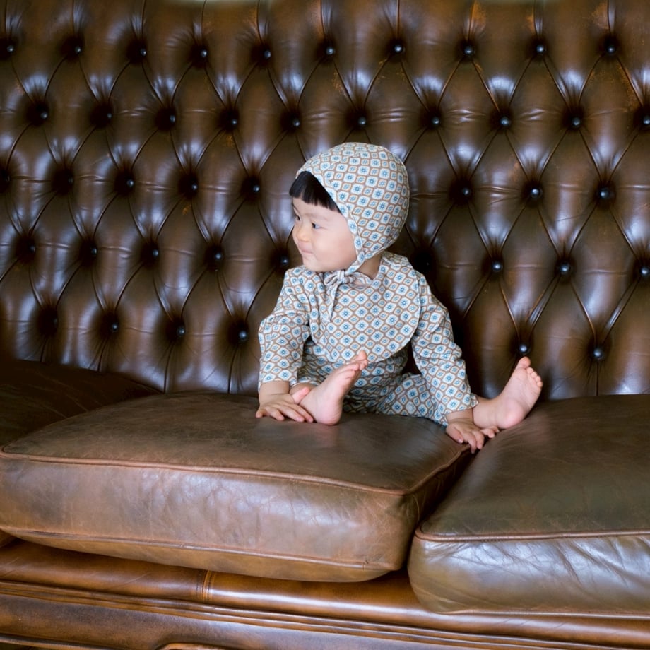 pixel art pattern bonnet / 3col