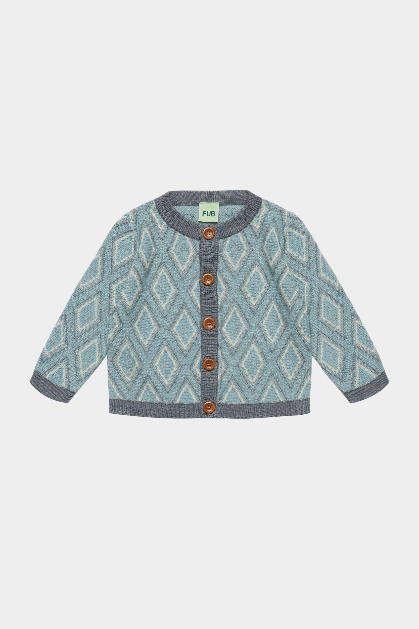 Baby Harlekin Cardigan | steel