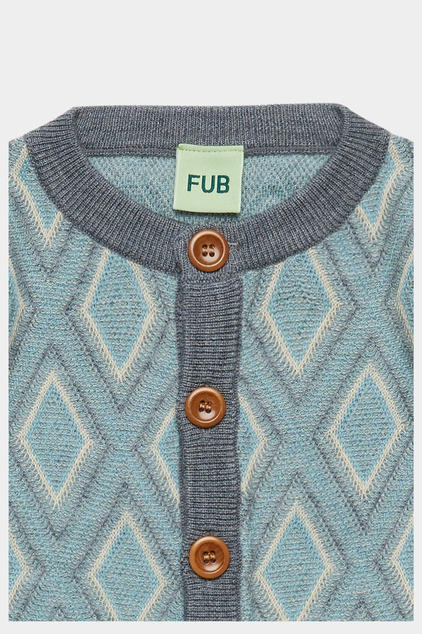 Baby Harlekin Cardigan | steel