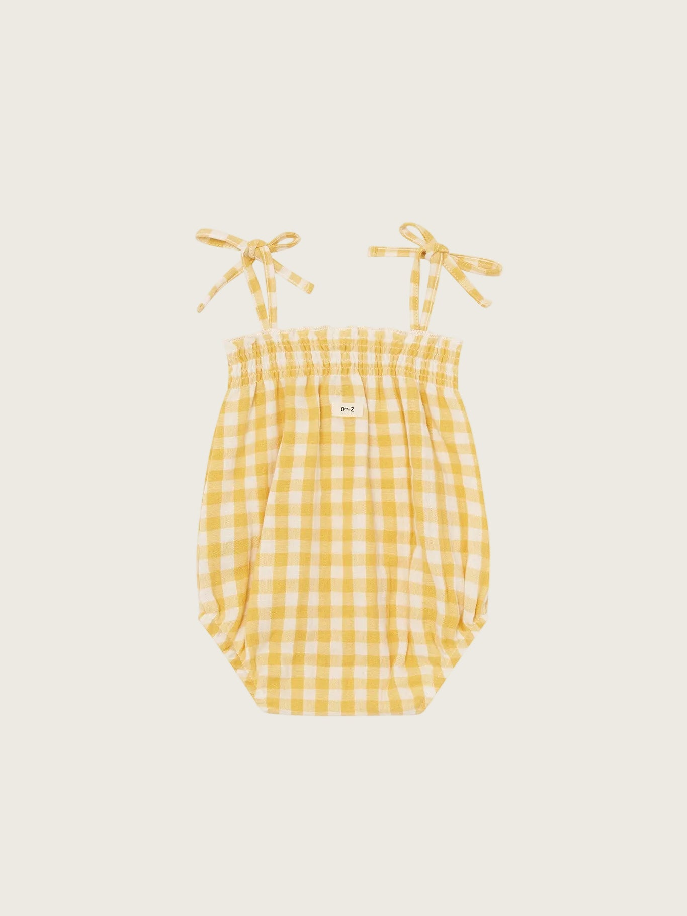 Honeycomb Gingham Spaghetti Bodysuit