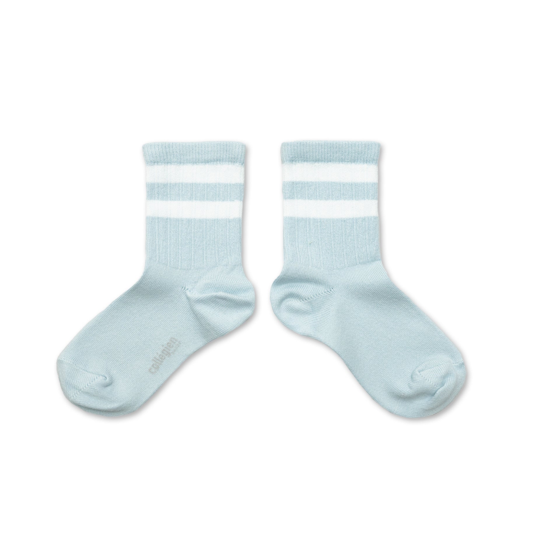 Nico - Ribbed Varsity Crew Socks - Glacier