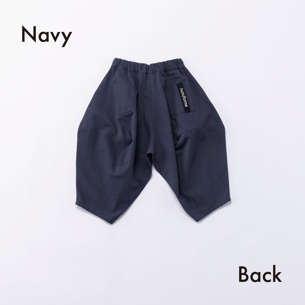 Cropped Cotton Balloon Pants - Navy