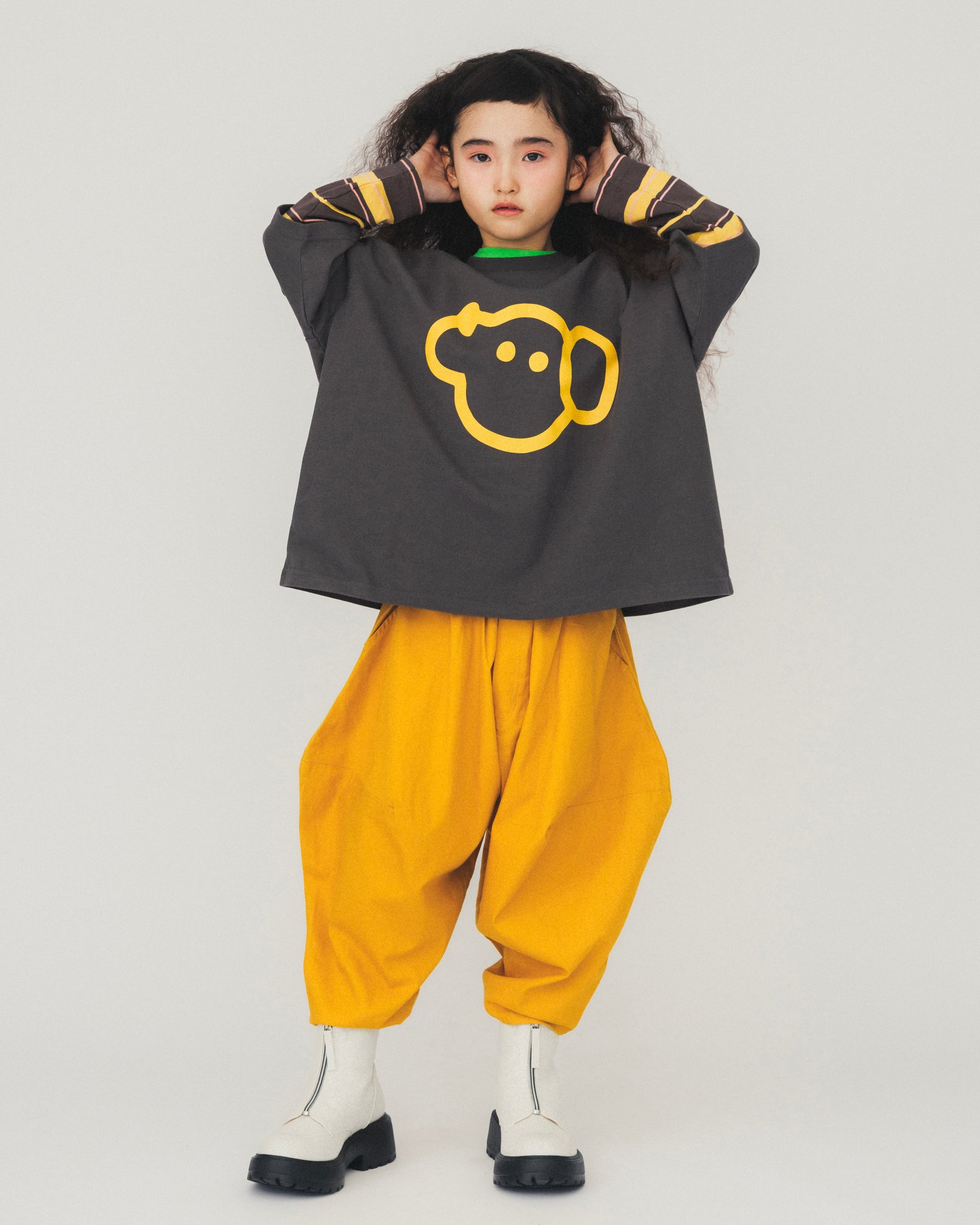 Dog Print T-shirt Charcoal