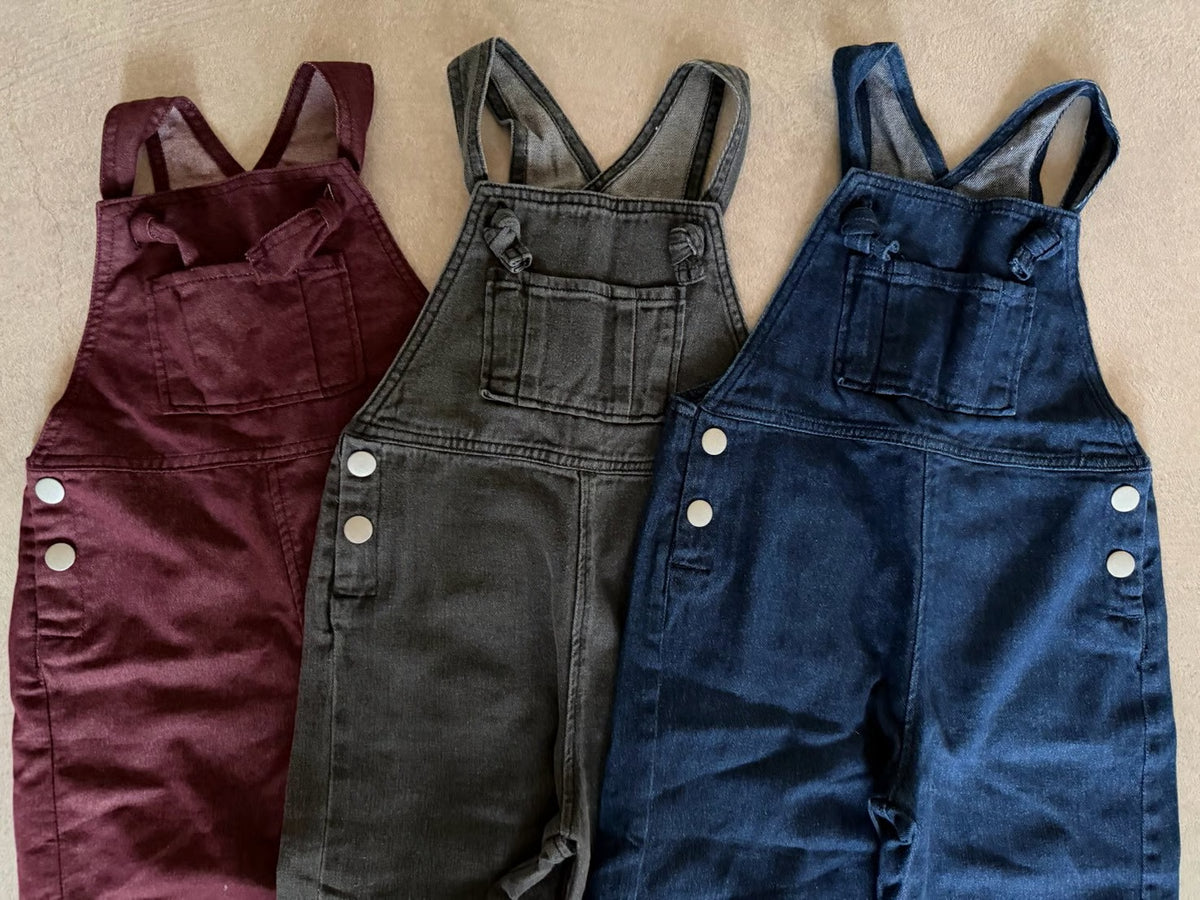 Denim Overalls - 3 colors