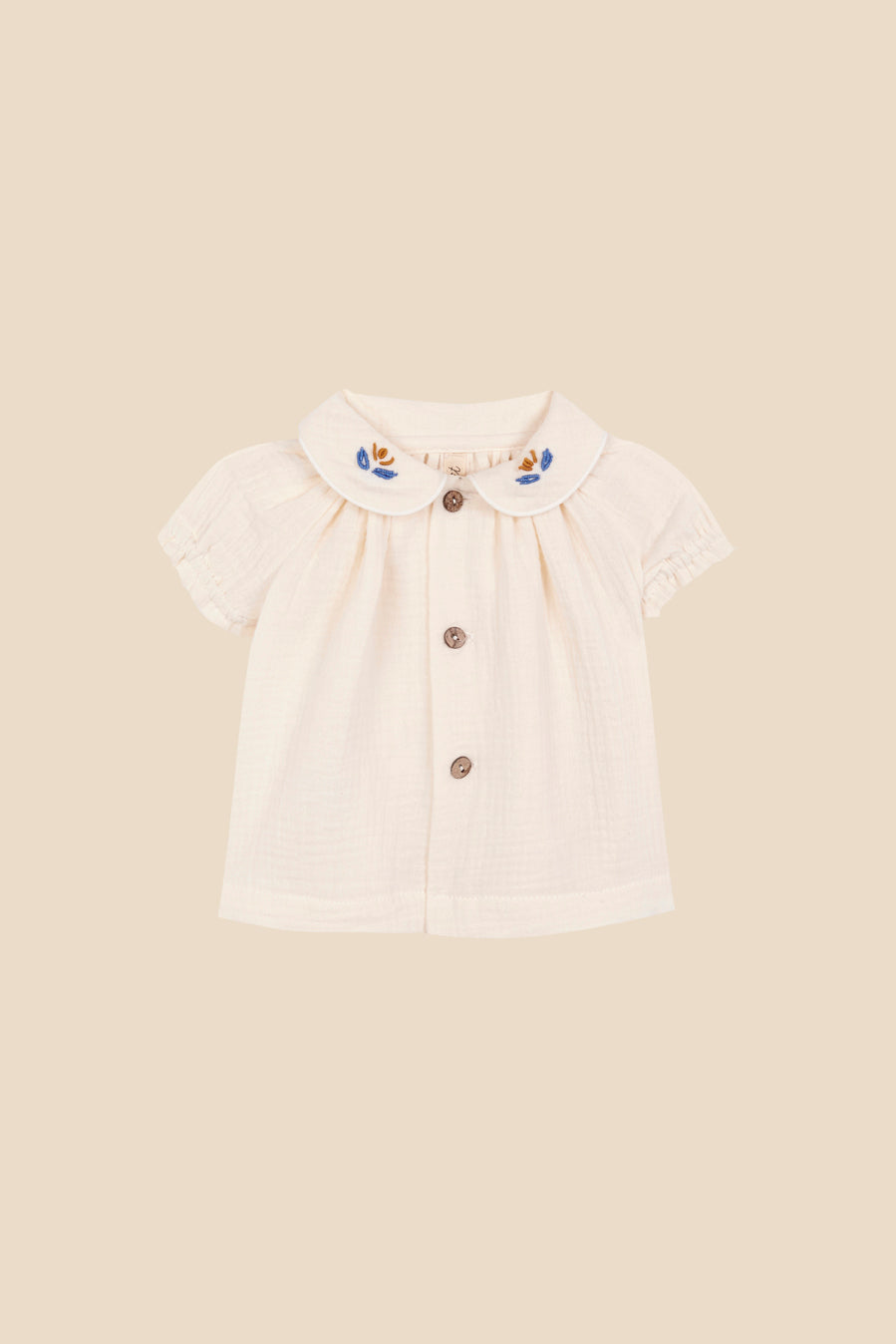 Ivory embroidered blouse