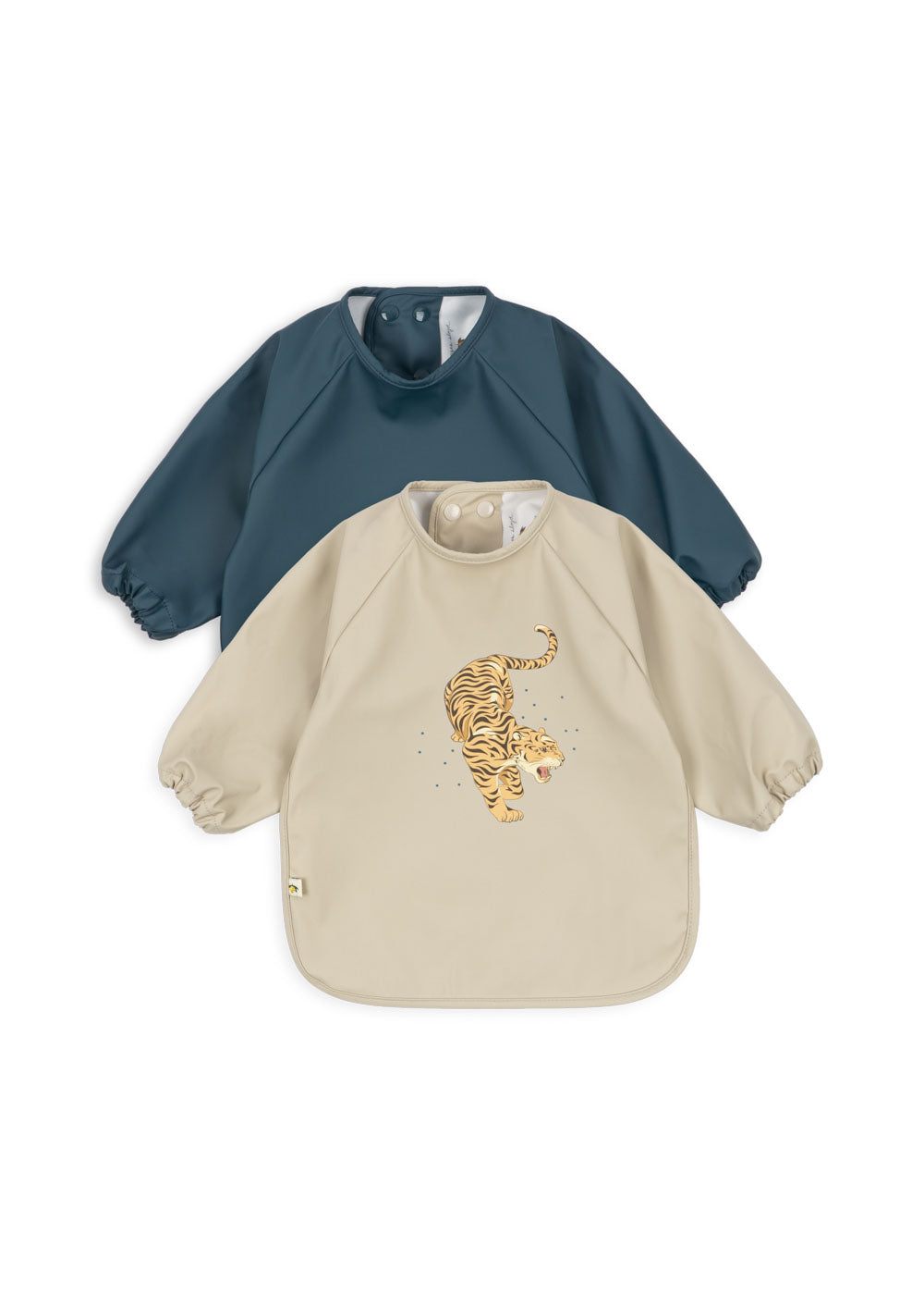 2 Pack Dinner Bib With Sleeves - Tiger Ruggito