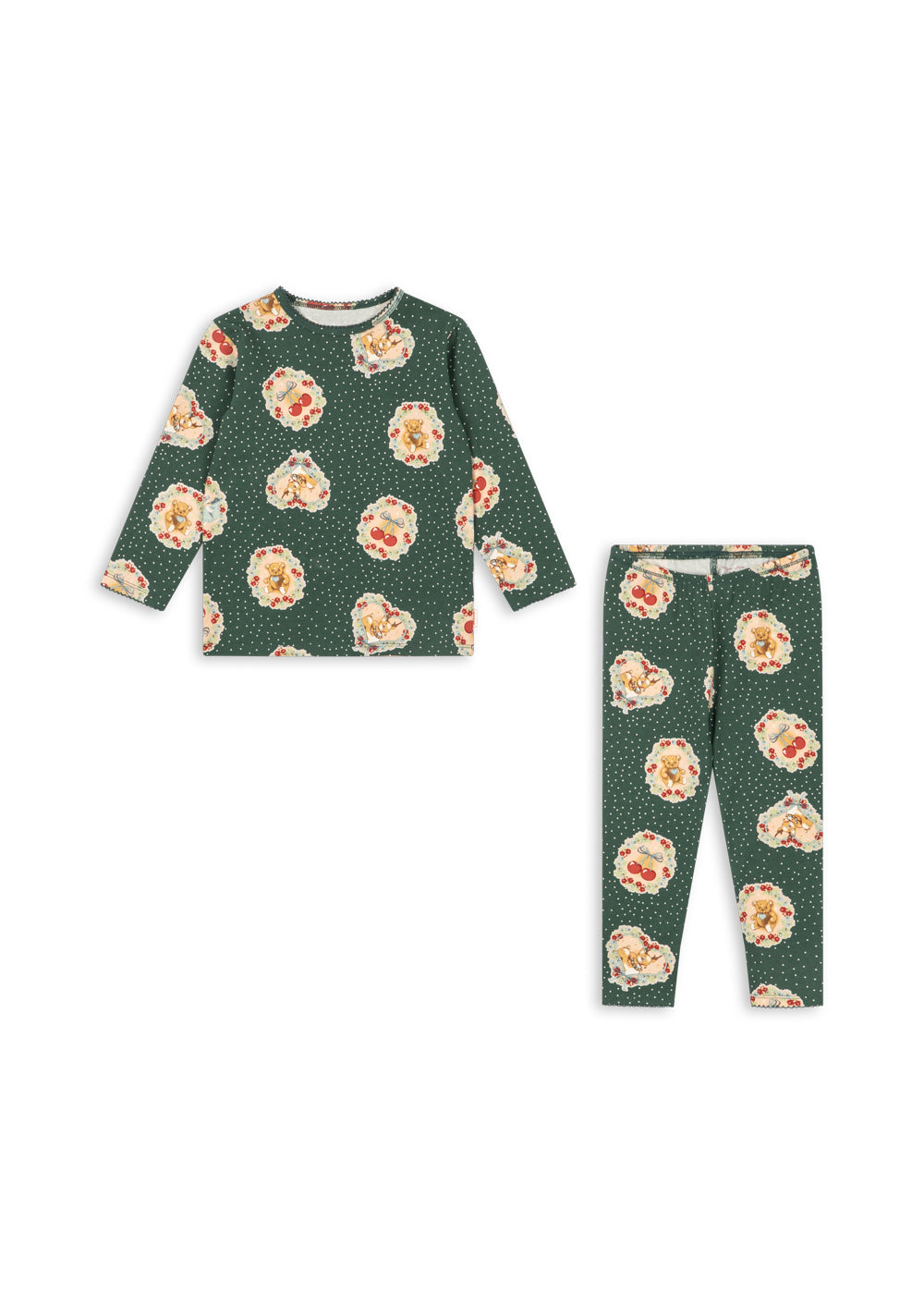 Basic Blouse/Pants Set GOTS - Deer Diary Green