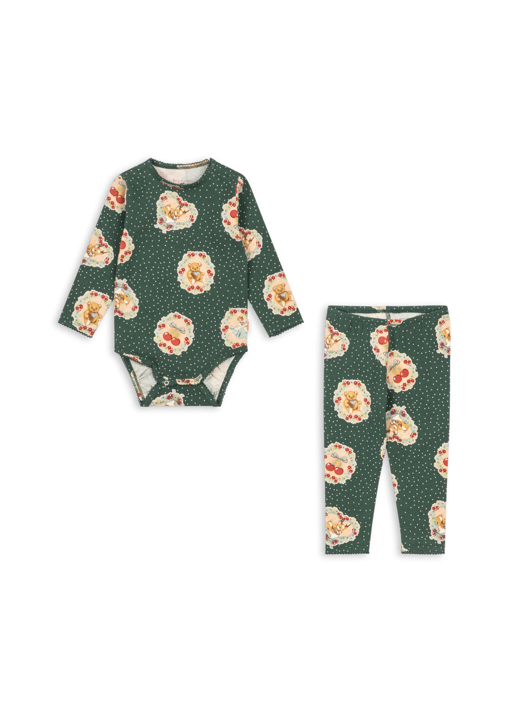 Basic Body/Pants Set GOTS - Deer Diary Green