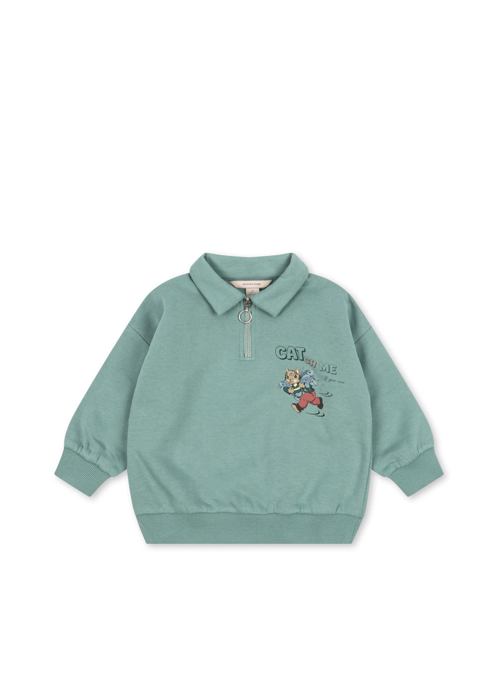 Lou Half Zip Polo GOTS - Granite Green