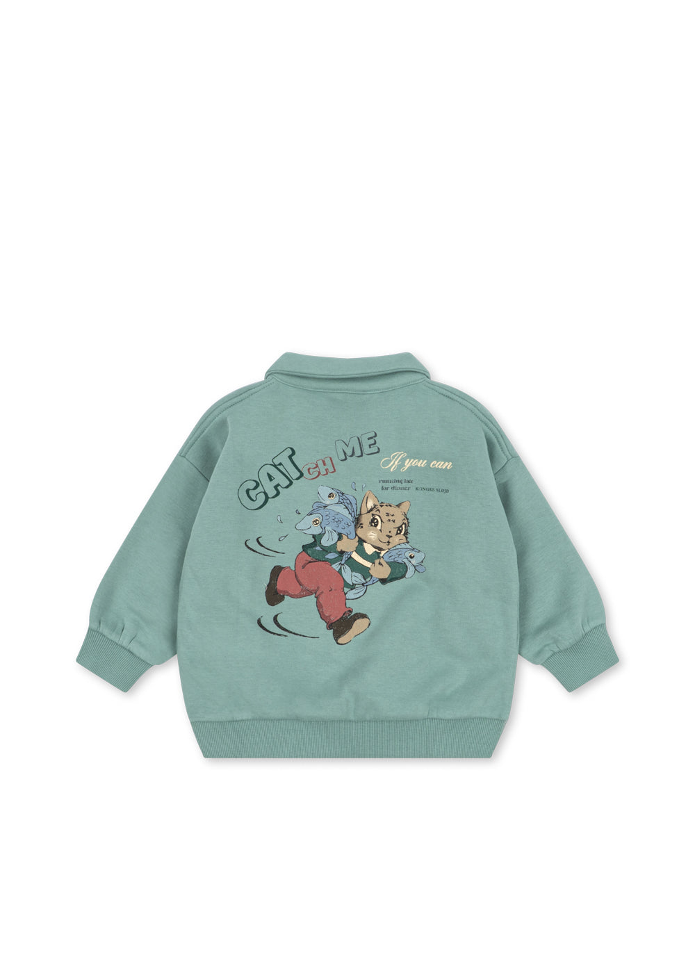 Lou Half Zip Polo GOTS - Granite Green