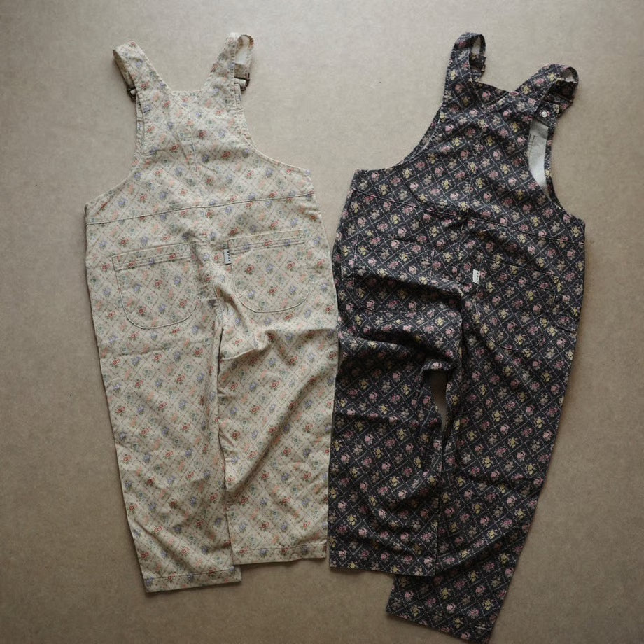 Floral Pattern Overalls / 2 colors