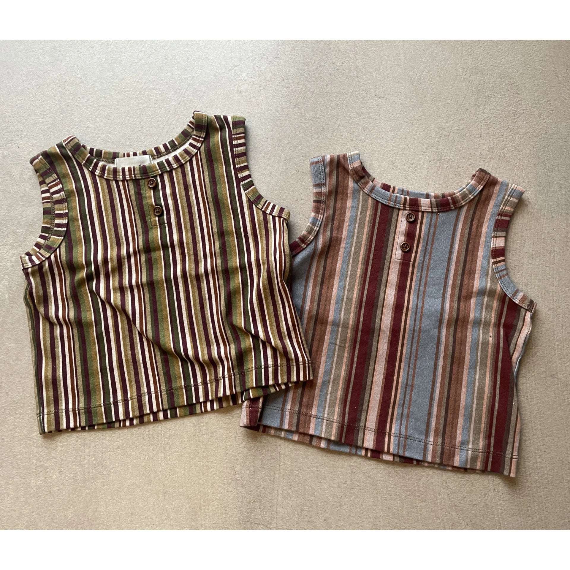 Multi stripe tank top / 2 cols